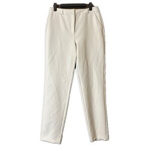 NIKKIE Women’s Cream Ankle Crop Pants Front Back Pockets Size 36 EU / US 6